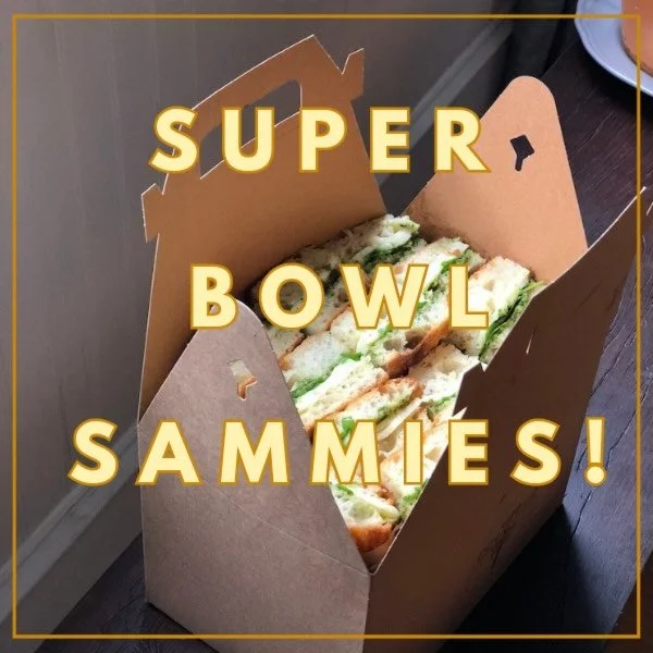 Super Bowl Sammies are available to order! 20 mini sammies (half the normal size) on our housemade focaccia. Choose between our turkey, salame, mortadella, mozz/pesto or mix and match! 
Order by 4pm Friday, and pickup at the shop on Sunday! Link in p