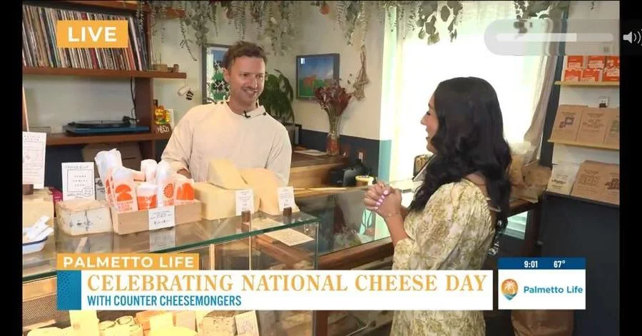We sure didn&rsquo;t know it was &ldquo;National Cheese Day&rdquo;, but the folks @palmettolife are much wiser than we are. They let us know AND came to celebrate with us this morning. Check out Eric&rsquo;s live news debut (that we know of) at the l