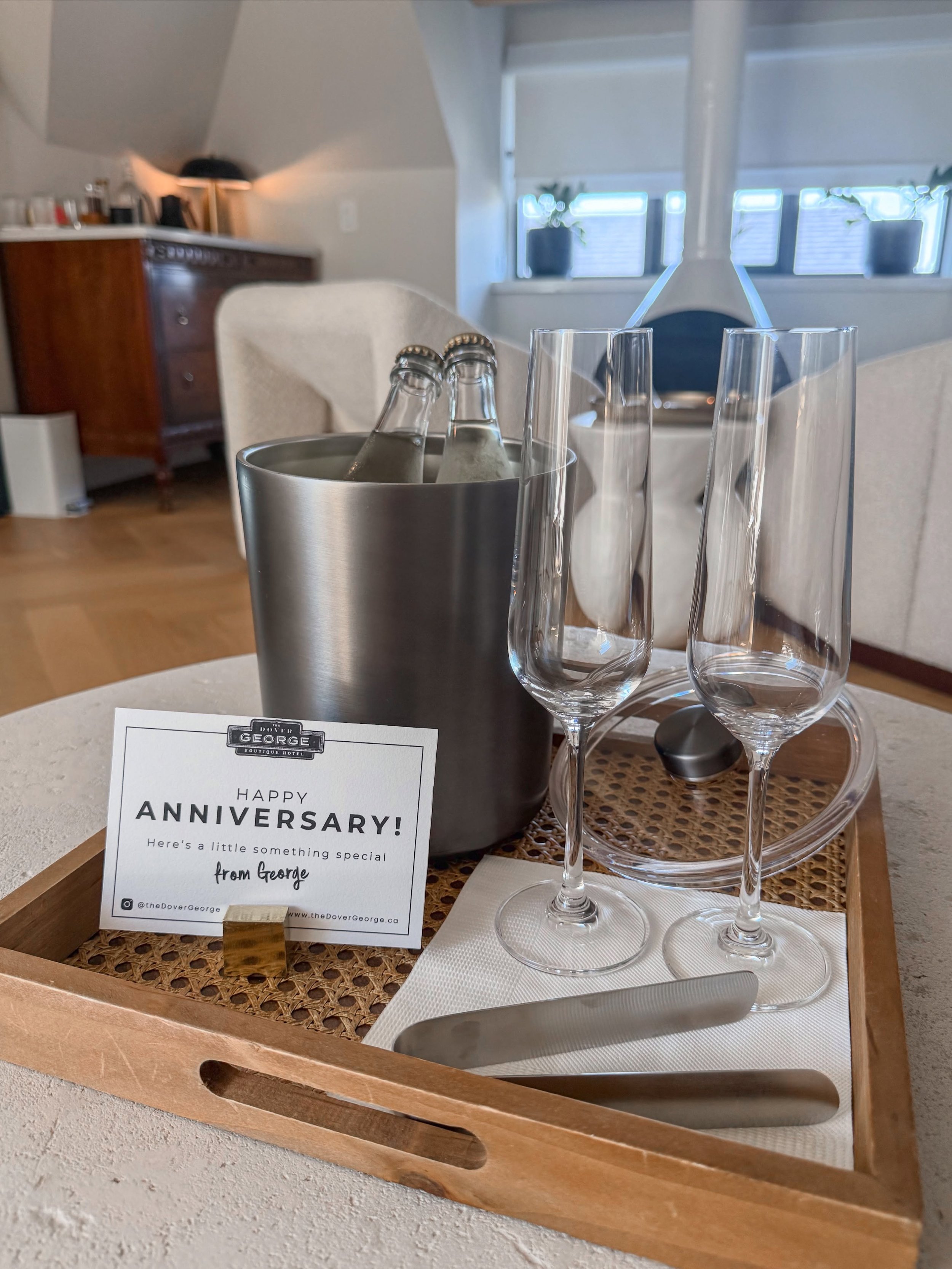 Wedding anniversary @thedovergeorge! We stayed at this beautiful boutique hotel the night of our wedding and had such a good time we decided it needed to be an annual event. 

The breakfast never disappoints. 😋

Thank you for making our anniversary 