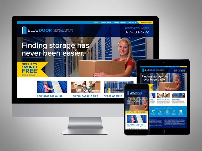 Blue Door StorageRESPONSIVE DESIGN &amp; BRAND IDENTITY