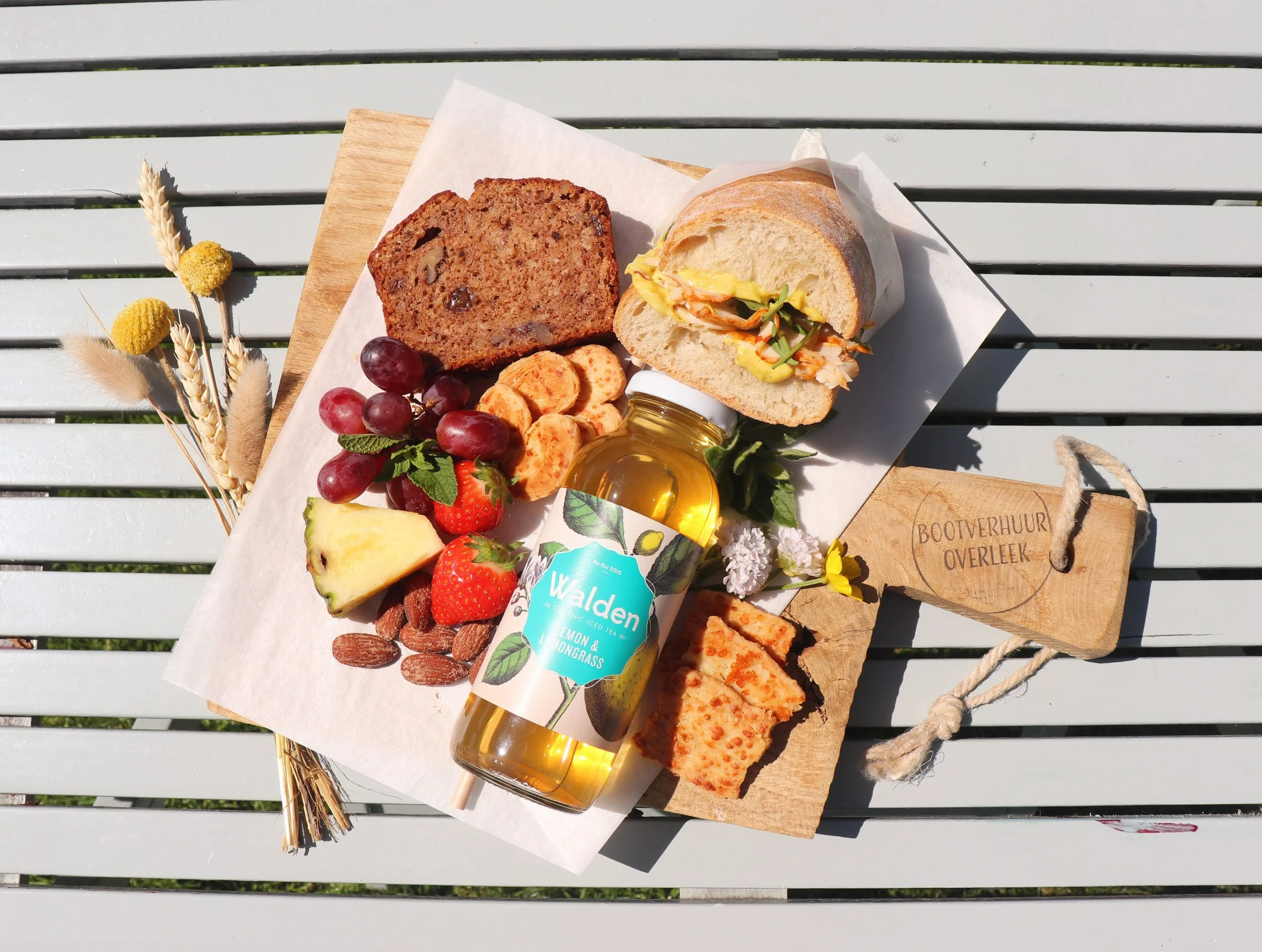 freshly prepared picnic lunch