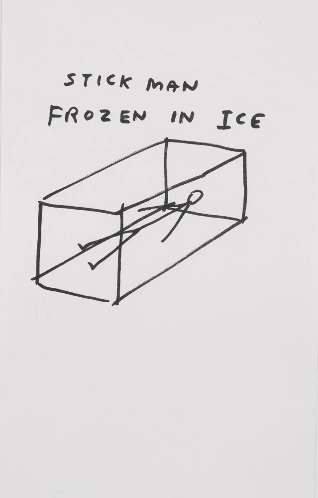 Untitled (Stick Man Frozen in Ice)