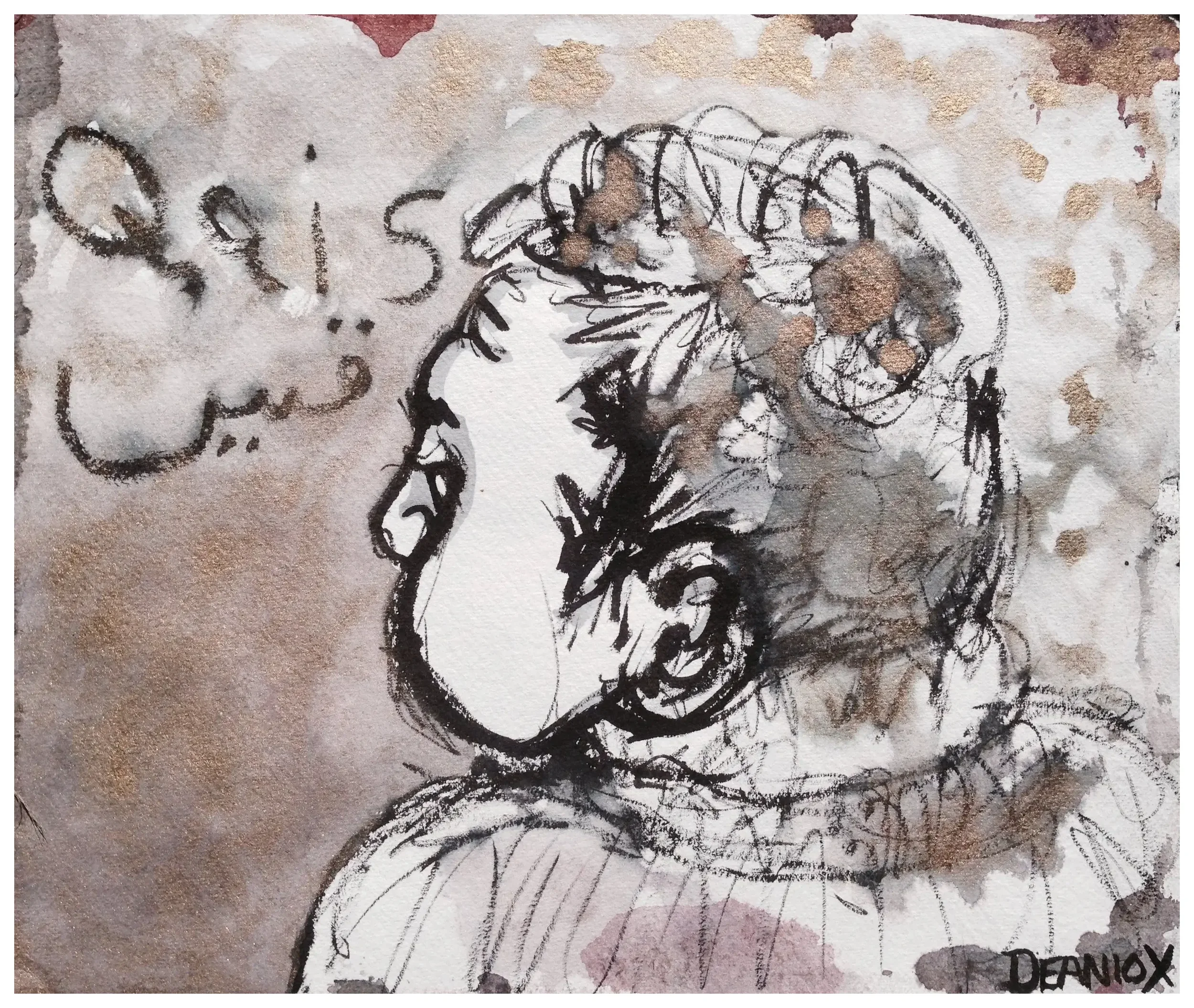 Q,
Ink,
Deanio X, 
2016.