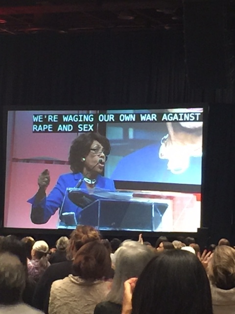 "We are waging our own war against rape and sexual assault!" -- Congresswoman Maxine Waters&nbsp;