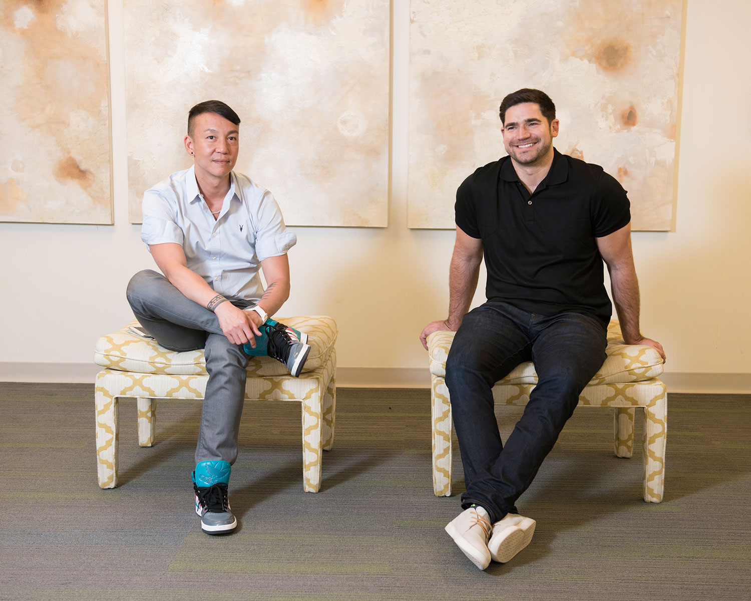 Ch'ien Chan and Justin Henry, designers at Wayfair