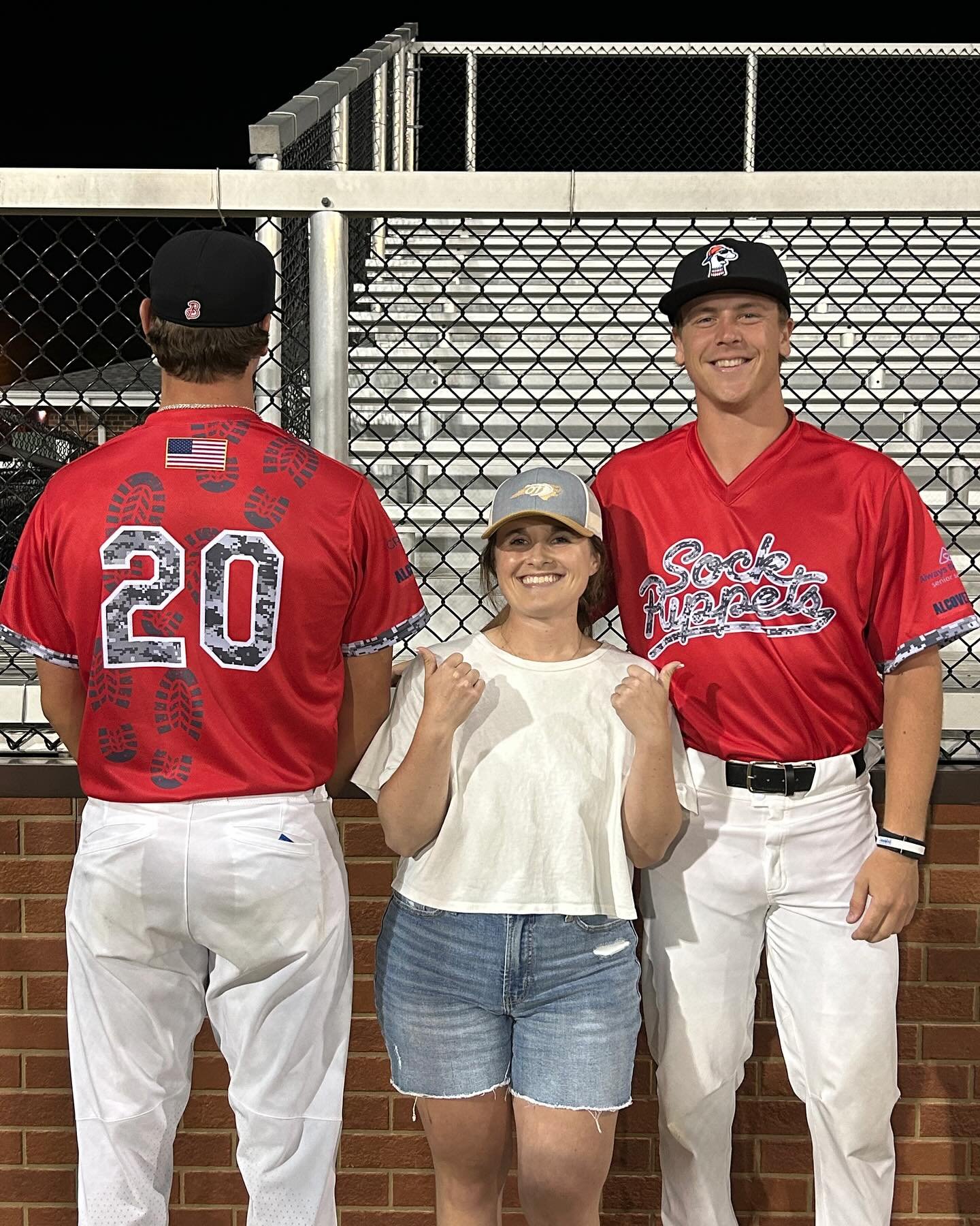 Check out these awesome Military Appreciation jerseys that were created by our graphic designer Hannah for the Burlington Sock Puppets!
