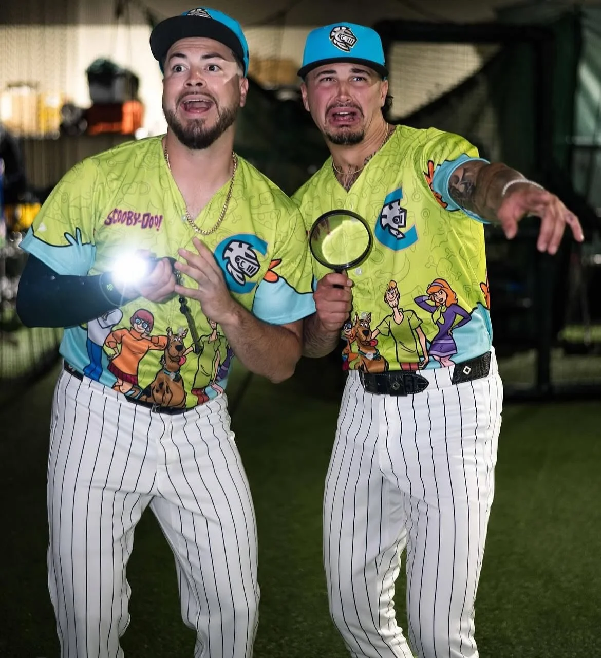 &ldquo;Scooby Dooby Doo, where are you? Guess we found the answer&hellip;rocking OT sports jerseys and ready to play!