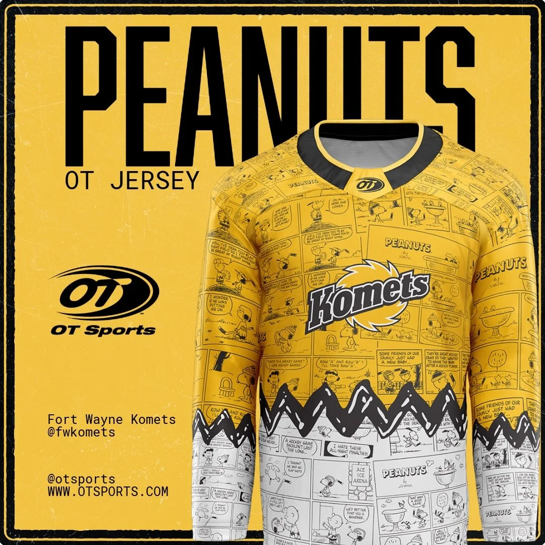 THE PEOPLE HAVE SPOKEN 🗳️

16 jerseys. One champion. Your jersey madness winner is the @fwkomets peanuts jersey. 🥜 Good grief, what a run. 

#jerseymadness #fortwaynekomets #peanuts