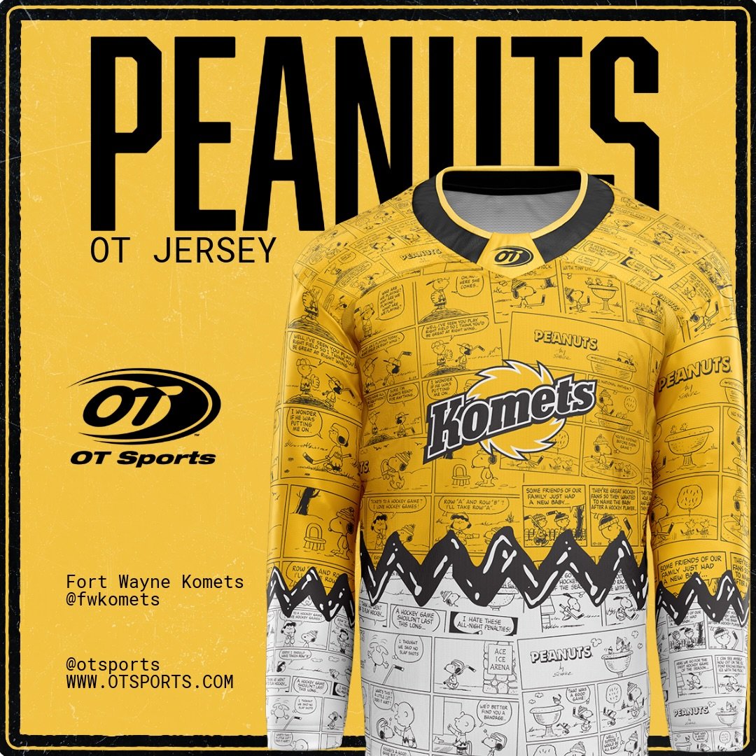 THE PEOPLE HAVE SPOKEN 🗳️

16 jerseys. One champion. Your jersey madness winner is the @fwkomets peanuts jersey. 🥜 Good grief, what a run. 

#jerseymadness #fortwaynekomets #peanuts