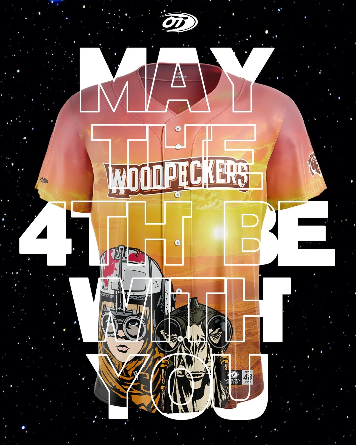 The Force is strong&hellip; but this jersey is stronger 💪🔥

#madebyot #maythefourth #woodpeckers