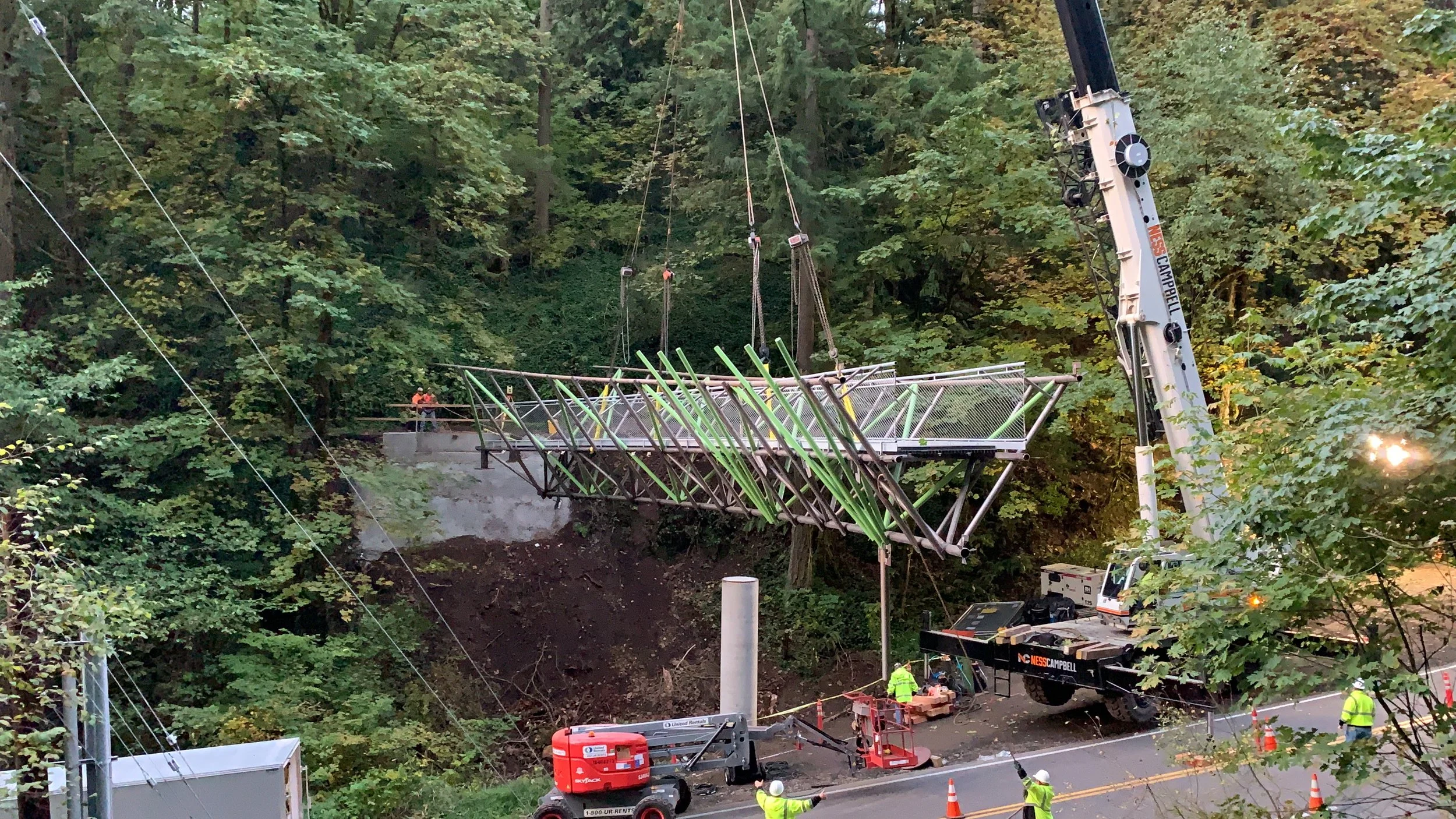 Bridge installation is underway!