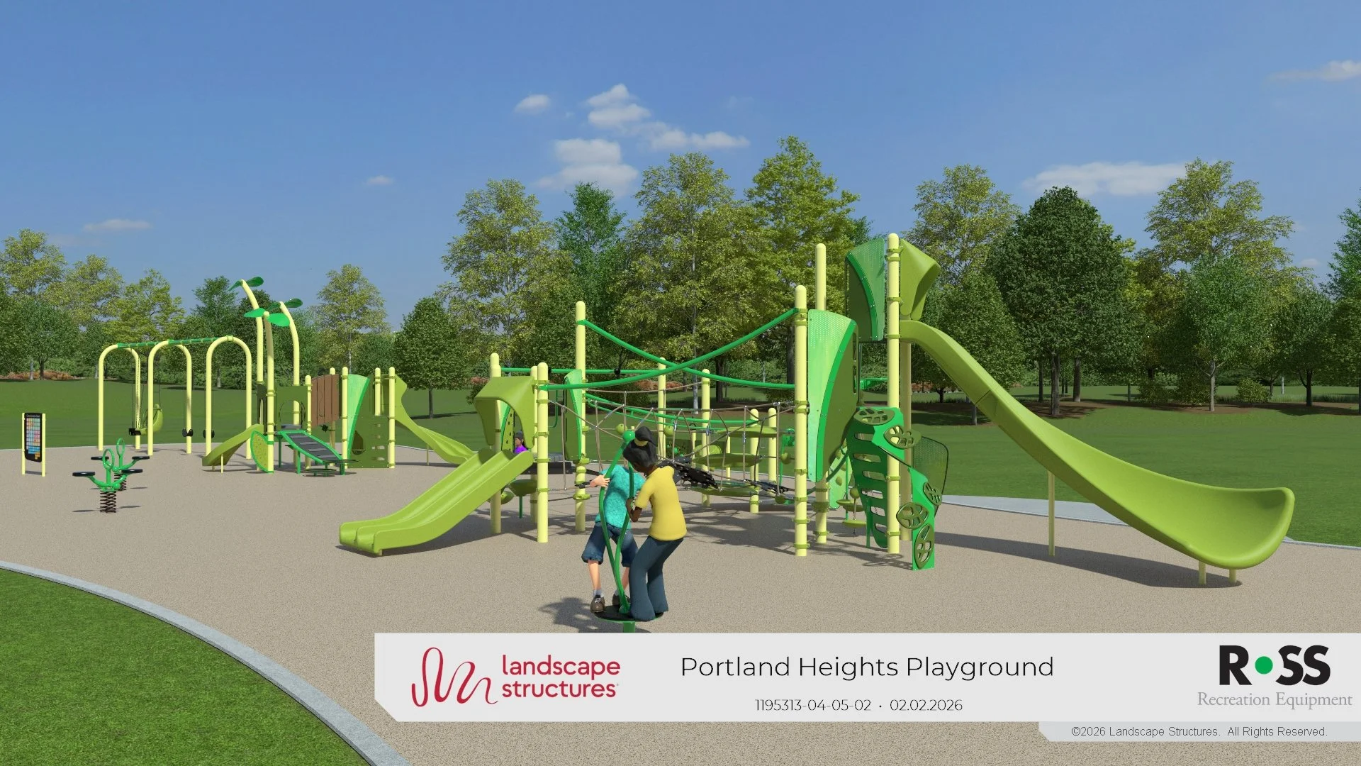 New Portland Heights Park Playground Rendering