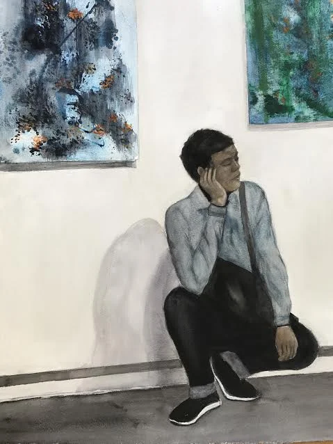 Artist in Meditation 23" x 30" - original $400