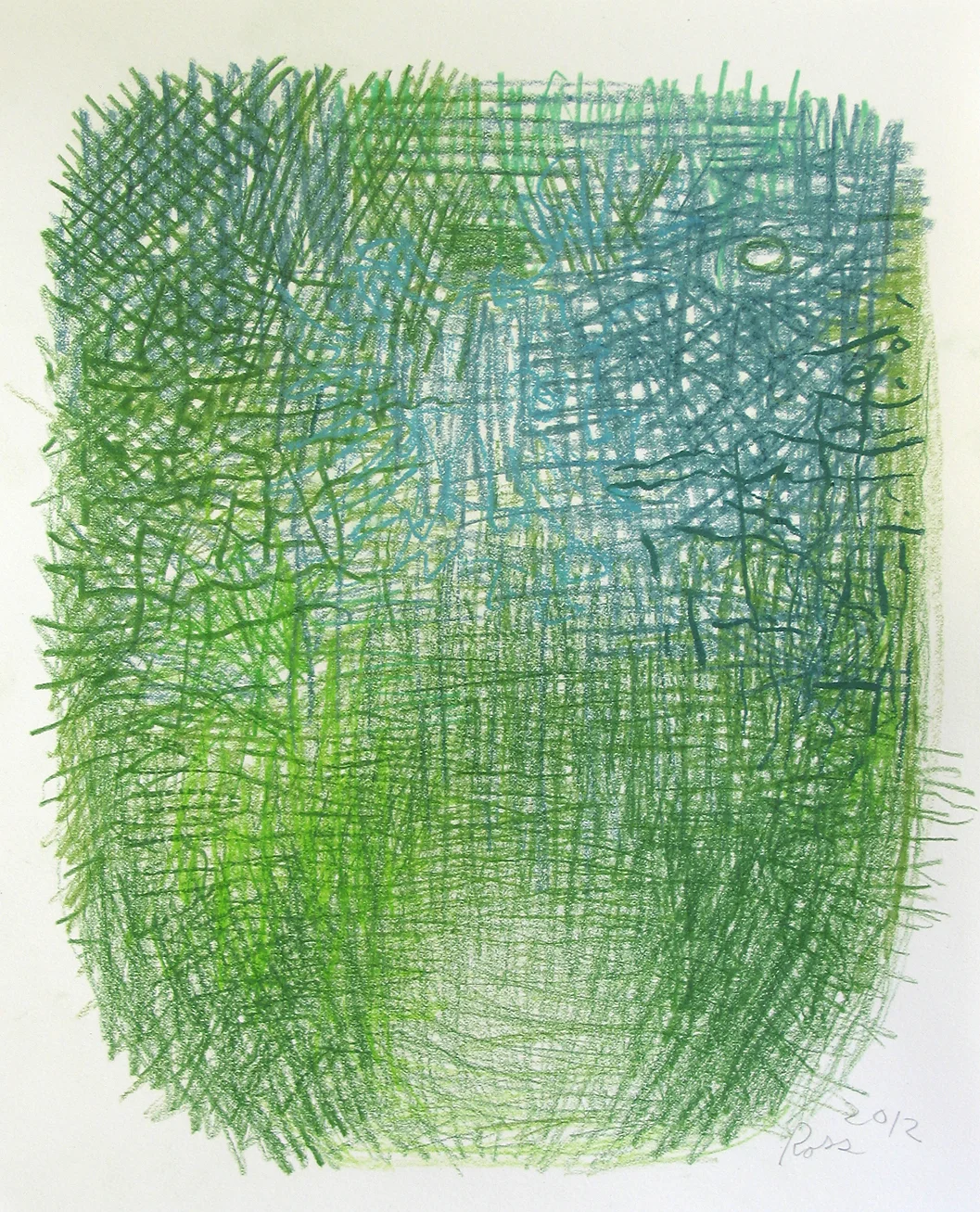 Untitled, color pencil, 2012, 13 1/2 x 11 inches