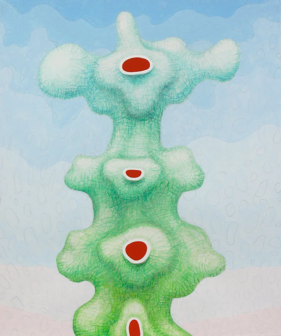 Untitled, 2009, watercolor, flashe, color pencil, graphite, 24 x 20 inches