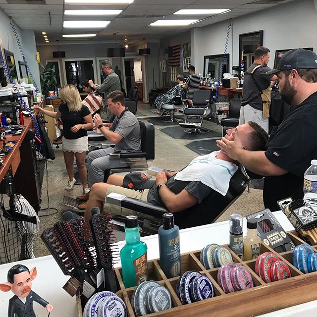 Making it a #terrifictuesday here at this #fivepointssc #barbershop! From a #haircut, #shaving to a quick #beardtrim and more...We got it so please come visit us! ✂️ #barber #fadehaircut #fade #faded #hardpart #bestincolumbiasc #columbiasc #southerng