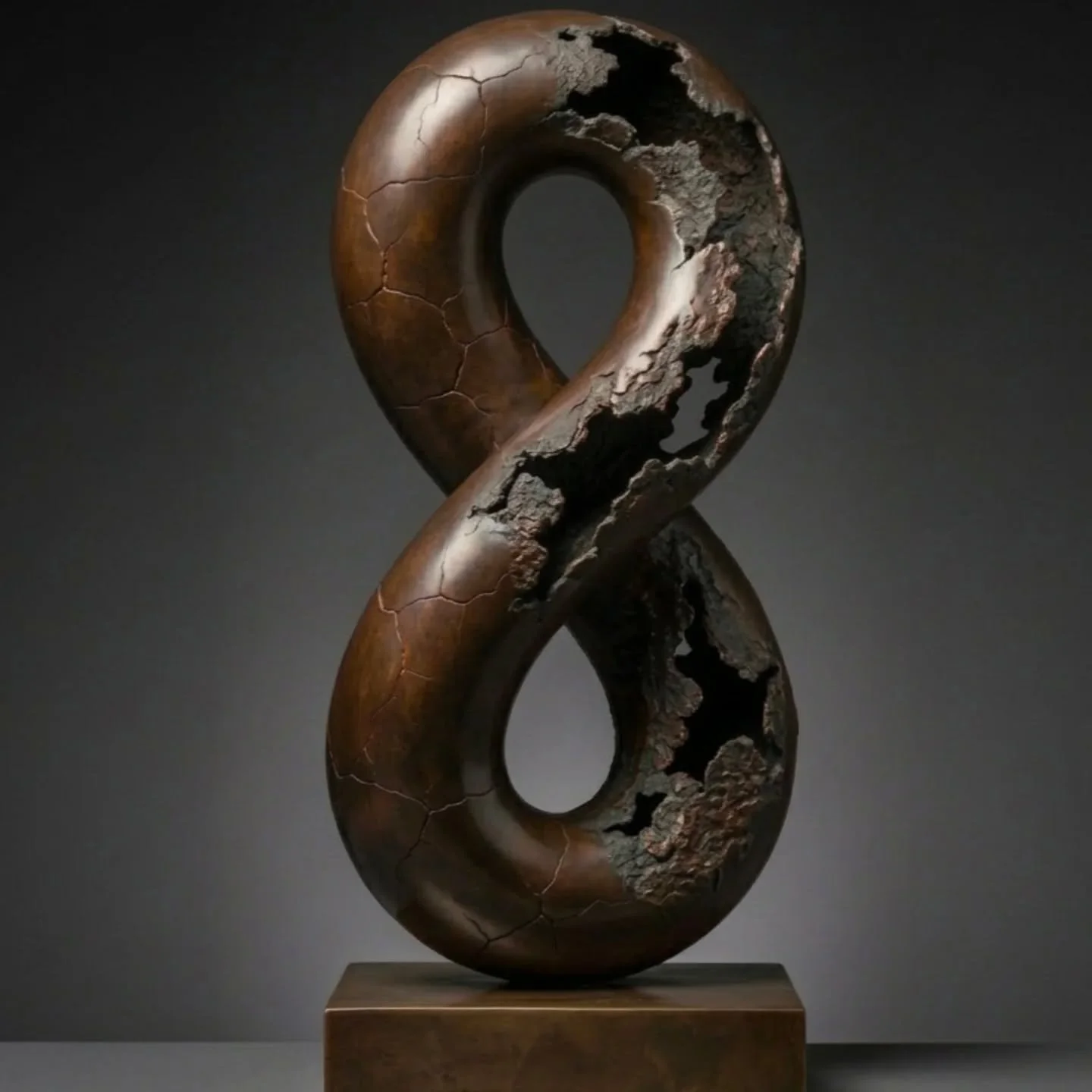 Title - Estrange 
Edition - Unique Work
Material - Bronze 
Finish - Iron and Copper Patina
Base - Bronze
Finish - Iron and Copper Patina

Single-Edition Bronze : Unique sculptures, handcrafted for the interiors and exteriors of tomorrow.  Handmade in