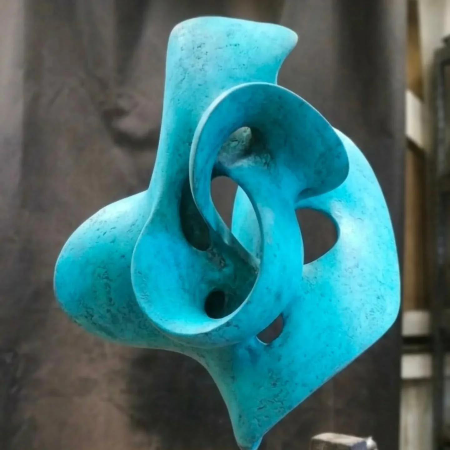 Title - UNTITLED 
Edition - 1/1 Studio Original
Material - Bronze
Finish - Cerulean Blue Patina 
Base - Bronze
Finish - Patina

Single-Edition Bronze : Unique sculptures, handcrafted for the interiors and exteriors of tomorrow.  Handmade in the UK an