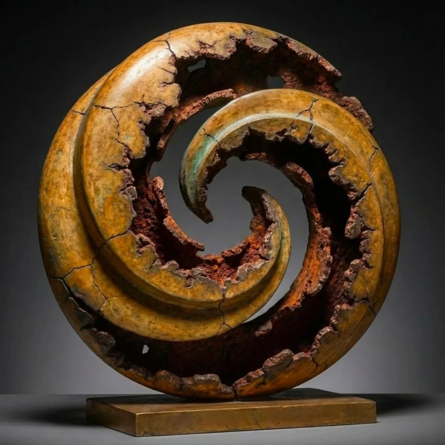 Title - ANTHROPY 
Edition - 1/1 Studio Original
Material - Bronze
Finish - Iron, Bismuth and Copper Patina 
Base - Bronze
Finish - Iron Patina

Single-Edition Bronze : Unique sculptures, handcrafted for the interiors and exteriors of tomorrow.  Handm