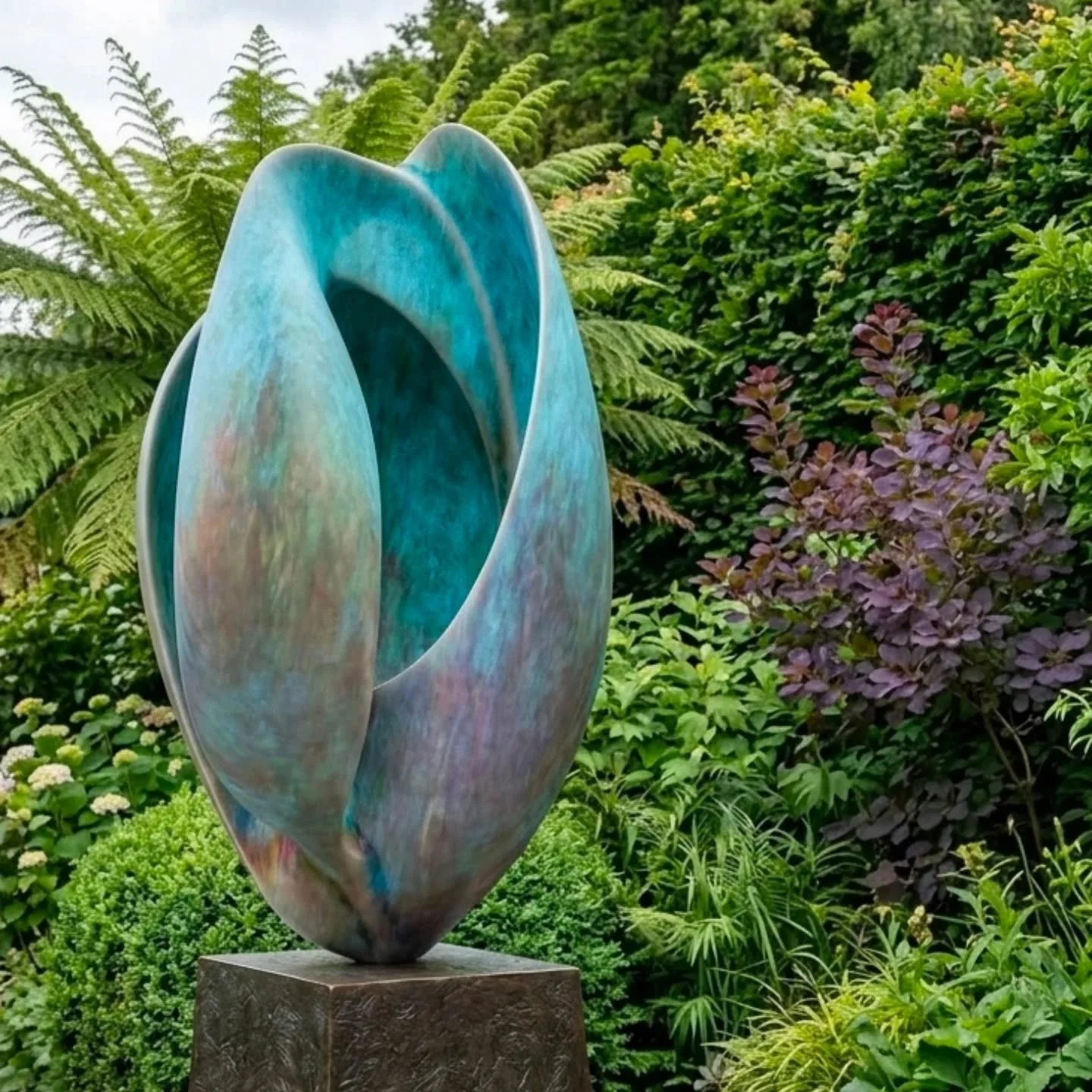 Title - 
Edition - 1/1 Studio Original
Material - Cast Silicon Bronze 
Finish - Copper Green and Manganese Patina
Base - Cast Silicon Bronze
Finish - Antique Patina

Single-Edition Bronze : Unique sculptures, handcrafted for the interiors and exterio