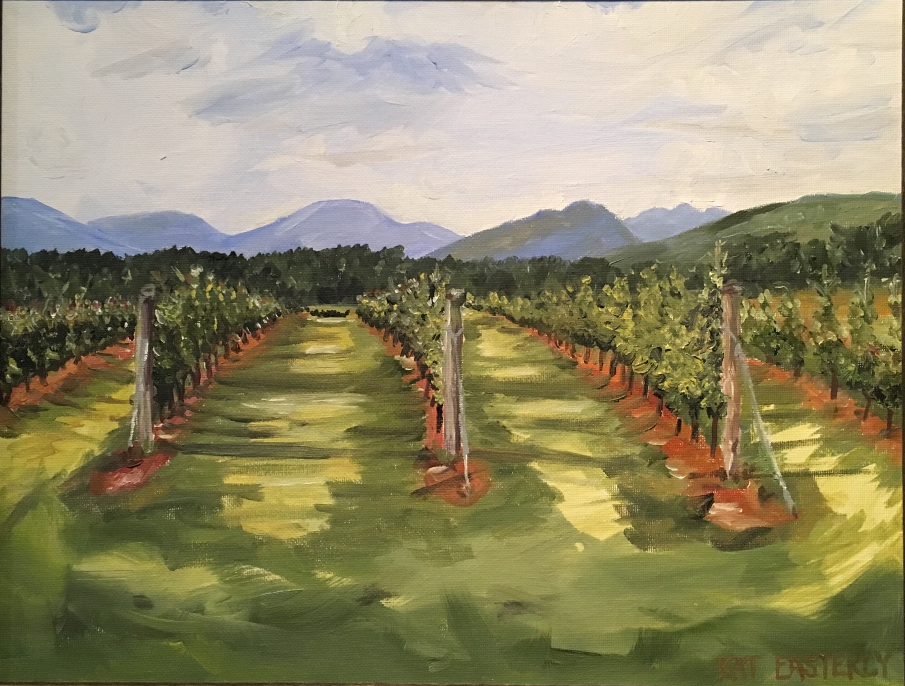 Stinson Winery, 11 x 14 Oil on Board Framed is SOLD, but have Signed and Numbered Giclees Available for $95