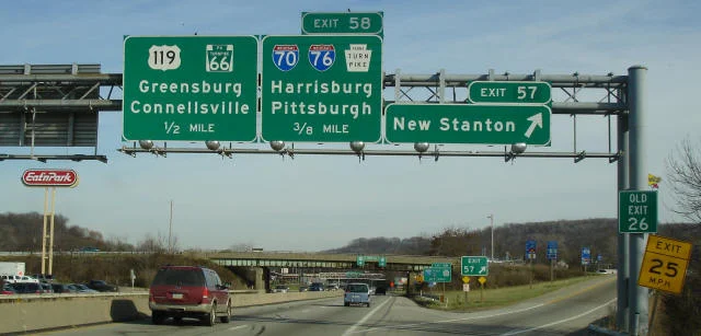 Signage for New Stanton Exit