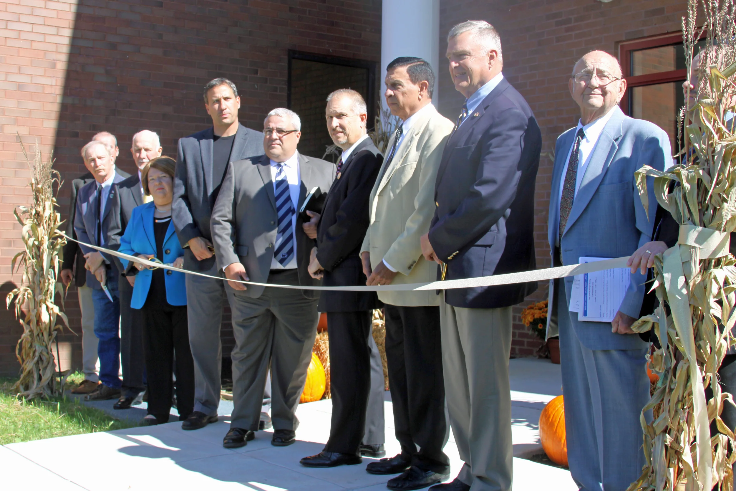Dignitaries for New Stanton Borough's Ribbon Cutting & Dedication (10/10/15)
