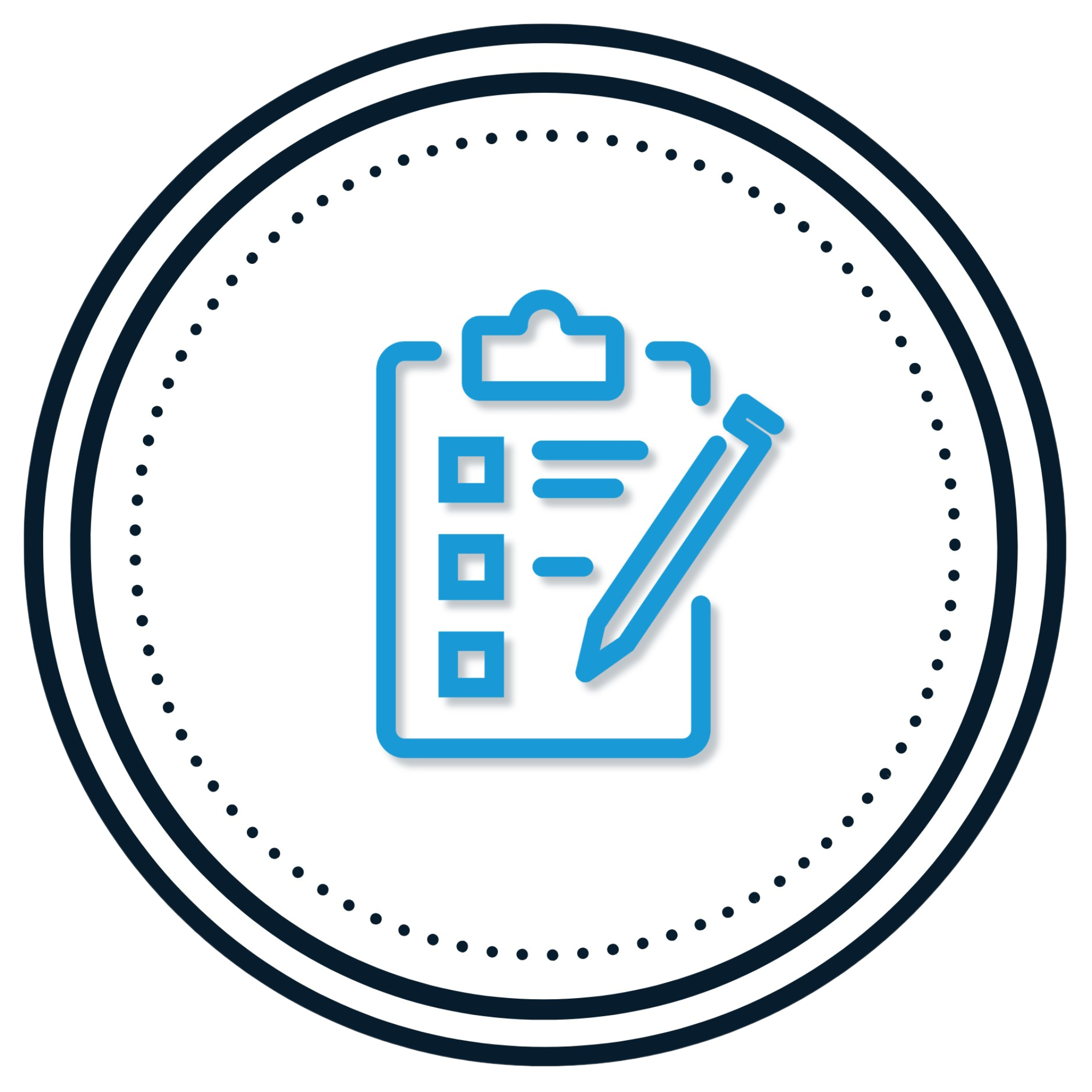 Clipboard and pencil icon