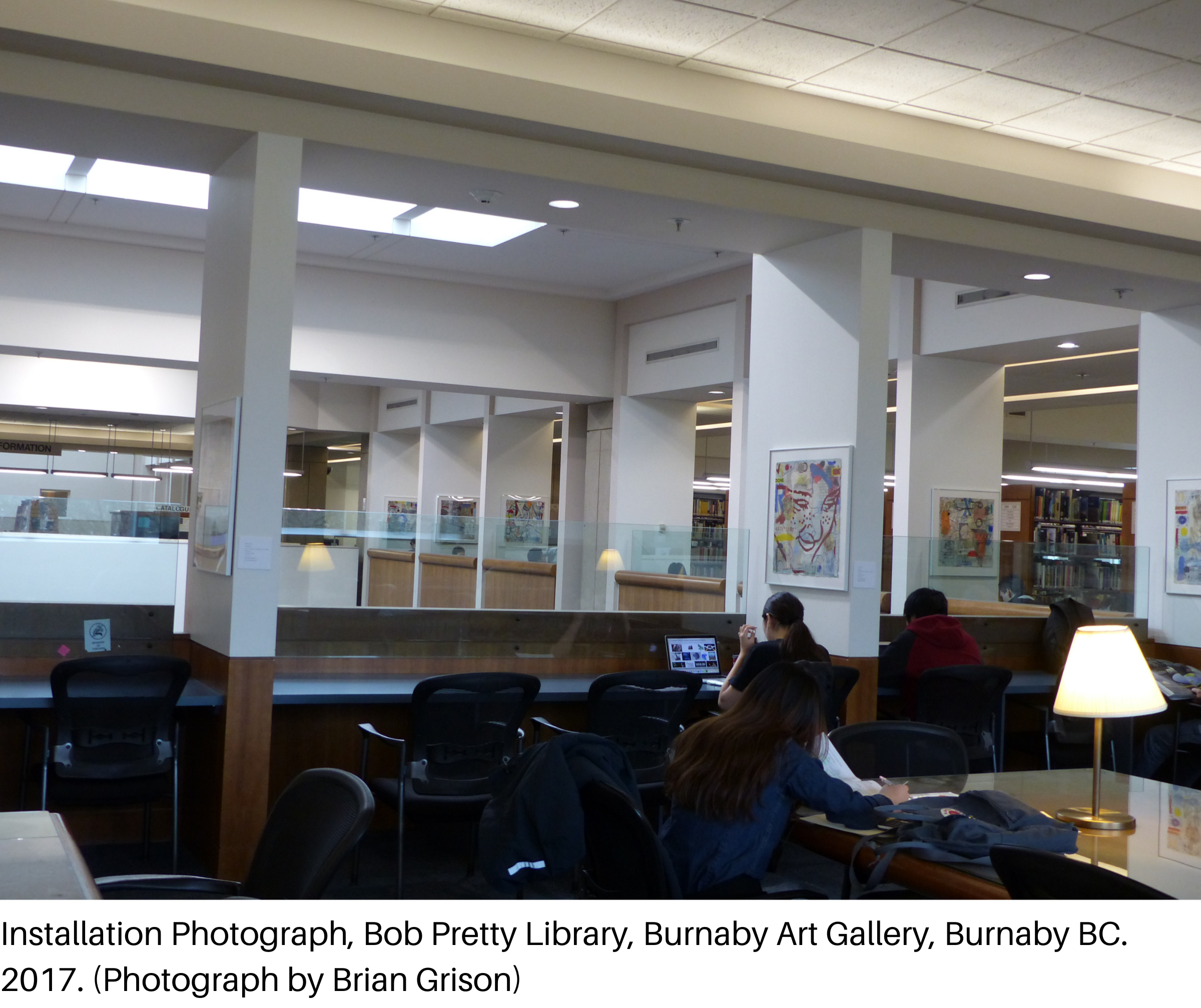 Installation Photograph, Bob Pretty Library, Burnaby Art Gallery, Burnaby BC. 2017. (Photograph by Brian Grison)