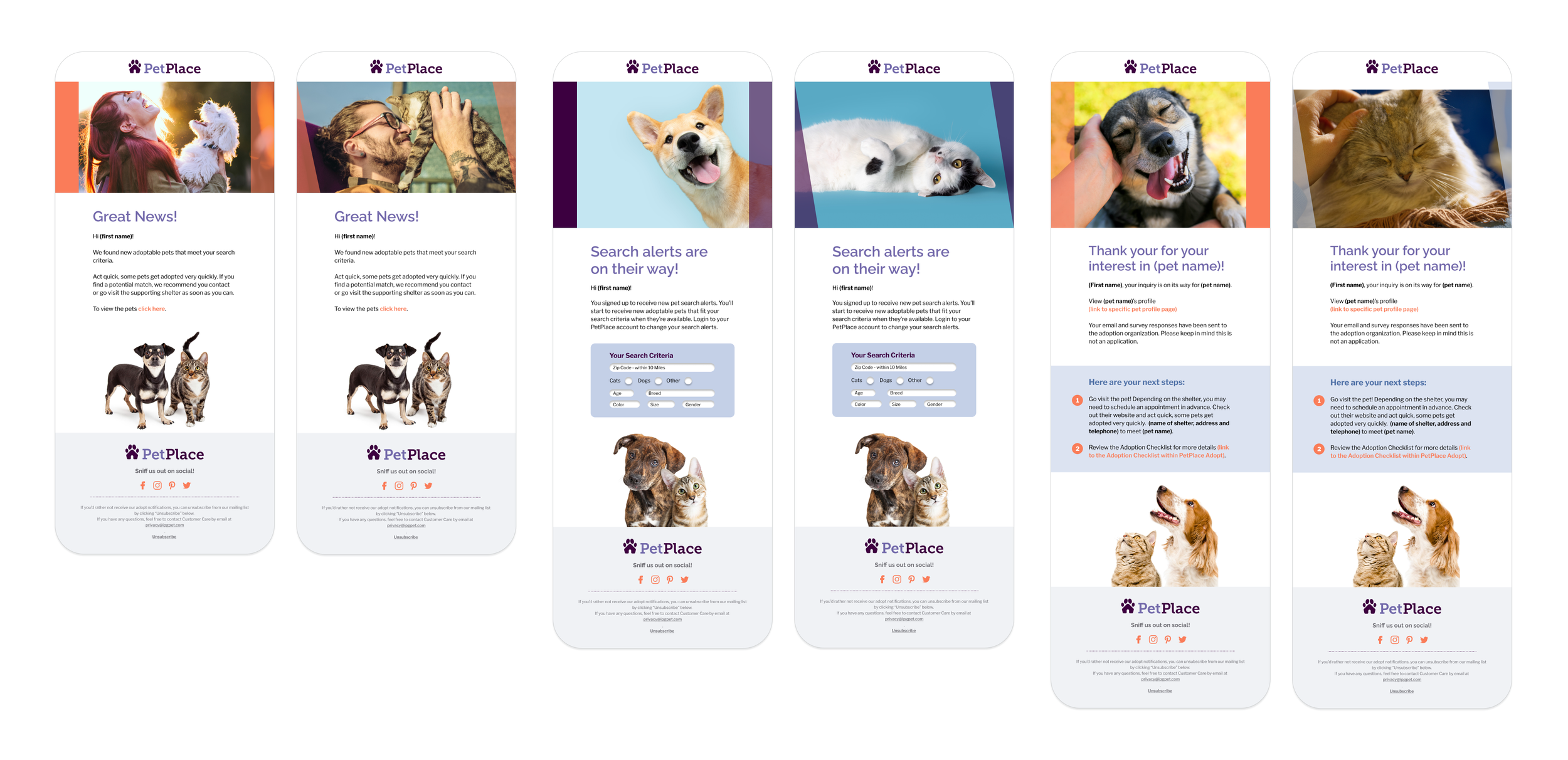 PetPlace – Adopt Email Design