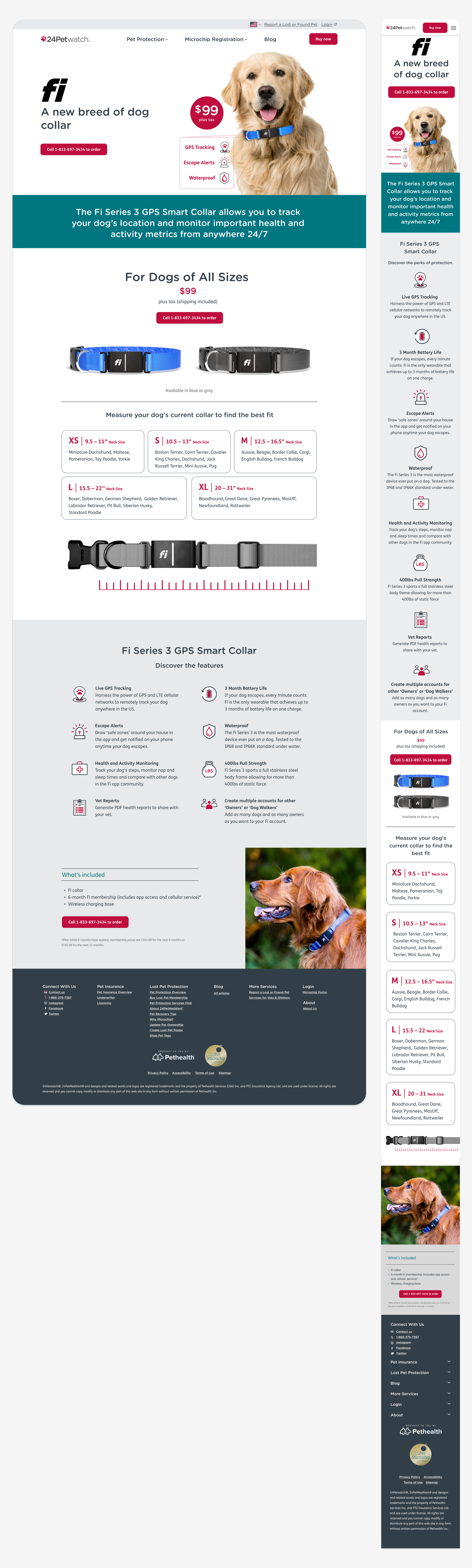 Fi Product Landing Page – 24PetWatch