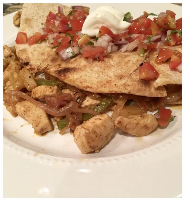 I'm not very good at flipping quesadillas apparently!