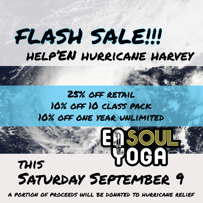 Here's your chance to help out, AND get a great deal on your EnSoul Yoga and Niyama Sol retail, class pack, or unlimited one year membership.