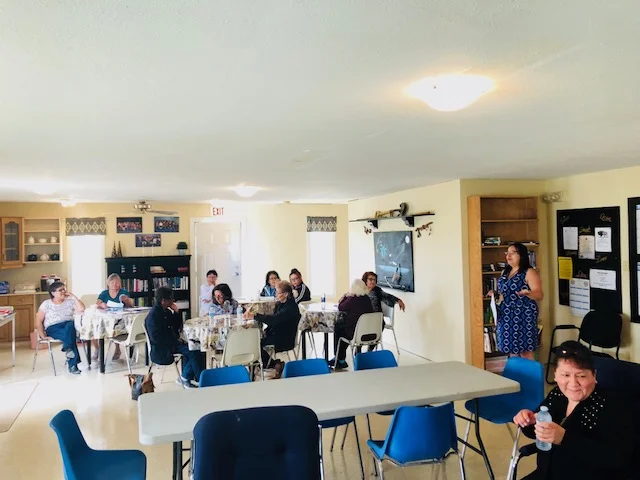 Community members in attendance of the CICA Information Session. Photographs courtesy of Louise BigEagle.