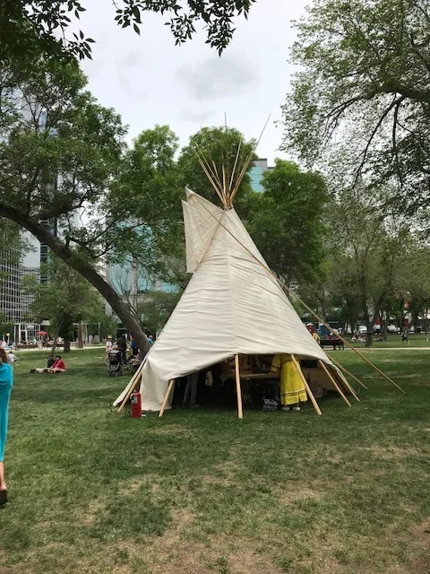 Teepee on display in Victoria Park, Regina, SK. (1)