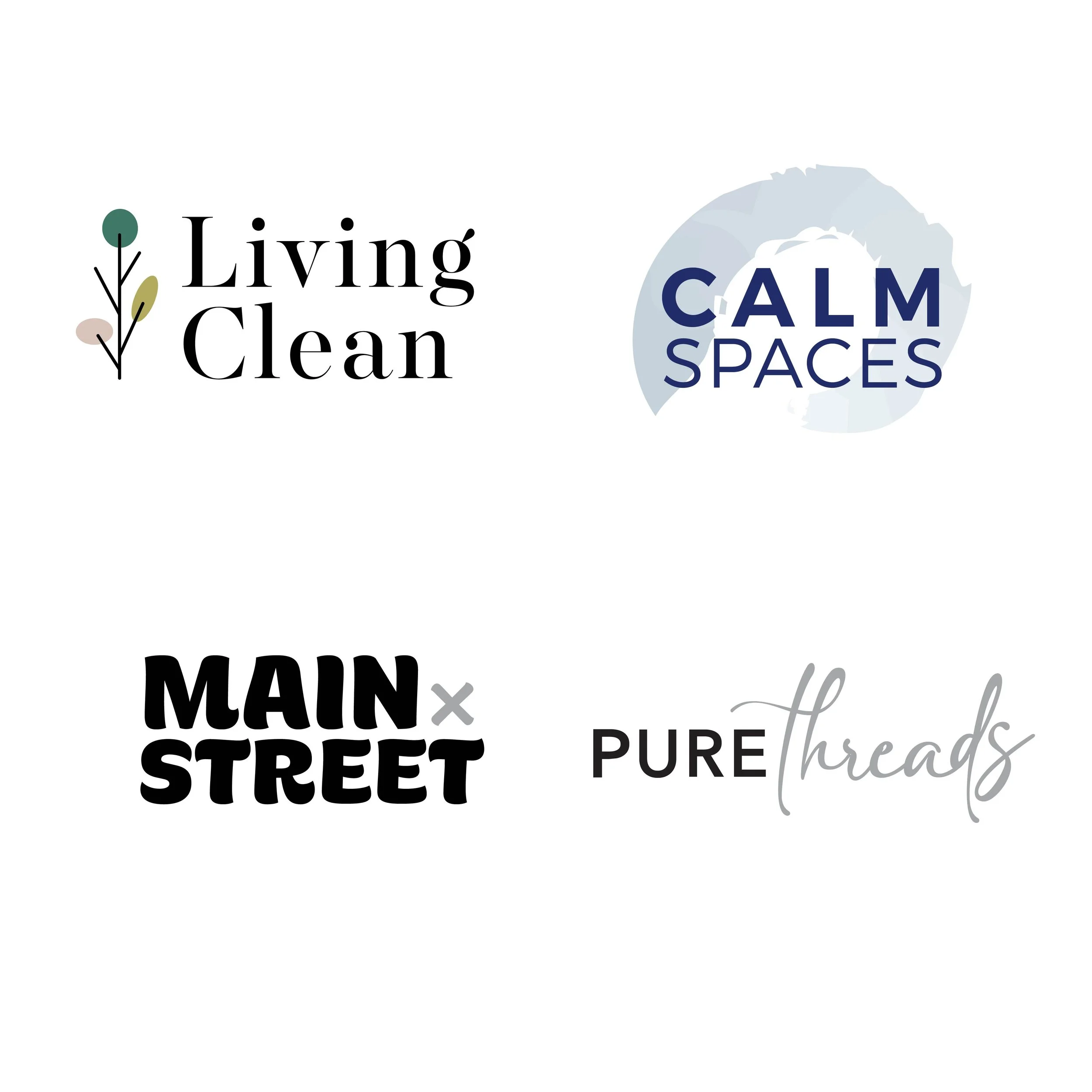  Logo explorations for home good brands, specifically for bedding. 