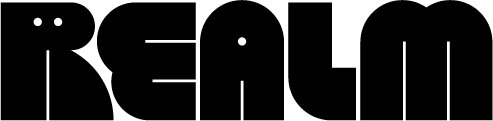 In big rounded block letters: REALM