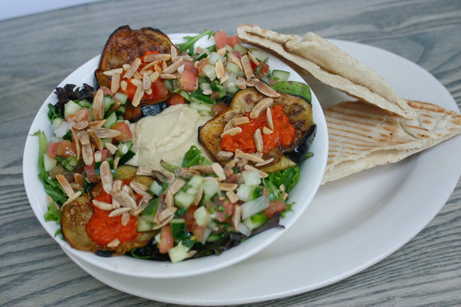 Mediterranean Salad with pita