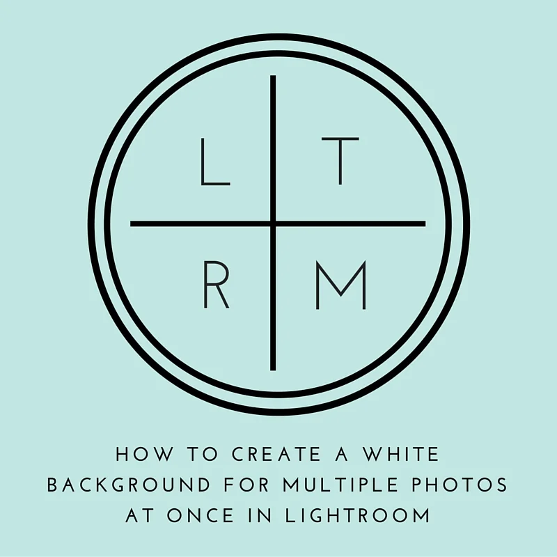 The best to to create a white background for multiple photos in lightroom - TYM