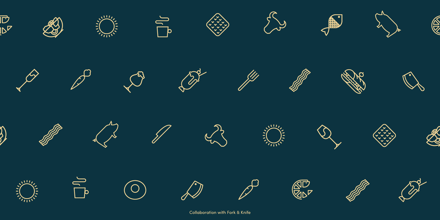 This pattern was laid out to be used at a diner. The pieces tie into the brand that we built. 