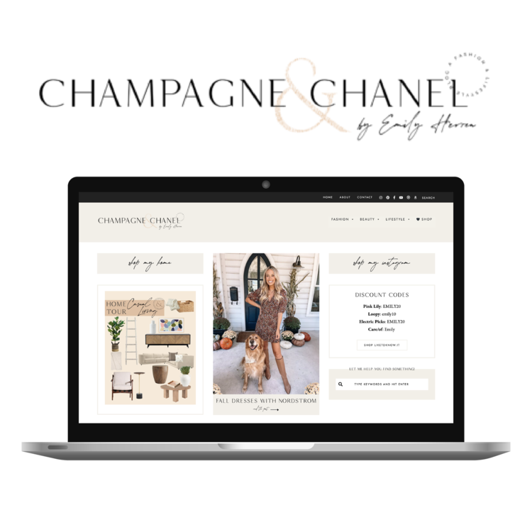 Champagne and Chanel Launch! — Customizable Squarespace