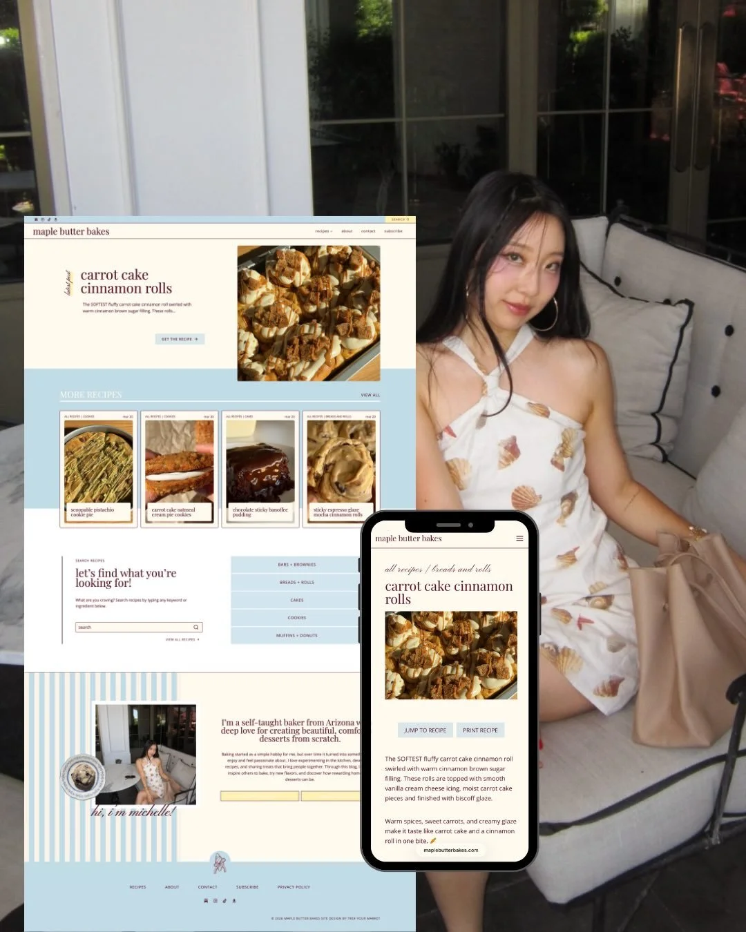 Custom WordPress website design for @michellek23_ 👩&zwj;🍳

Her new site brings all of her recipes into one place making it super easy for her audience to browse, save, and print directly from her Instagram posts and stories. All built and designed 