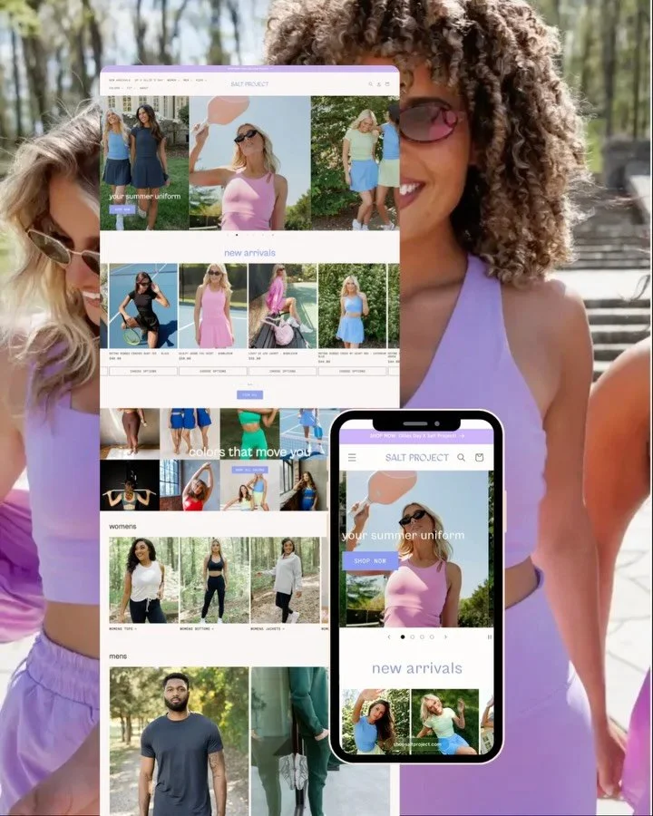 Custom Shopify site for @salt_project_ 💜

Salt Project is an activewear and loungewear brand focused on creating quality pieces that don&rsquo;t cost a fortune.

One thing we focused on heavily during the design process was making sure it the site w
