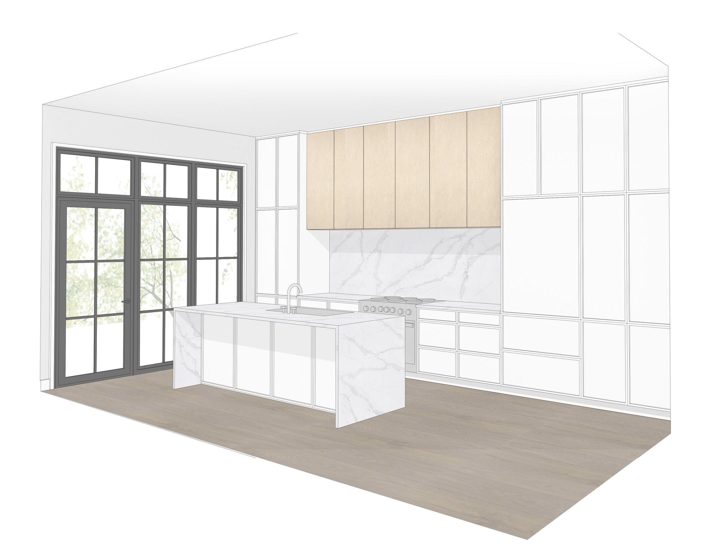 A new kitchen in a historic Chicago row home
