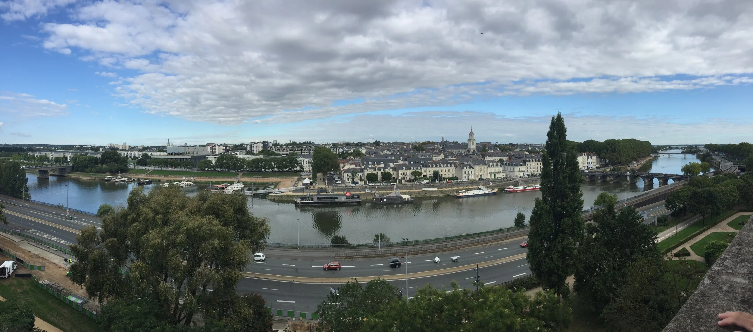 View from the chateau of La Maine and Angers.