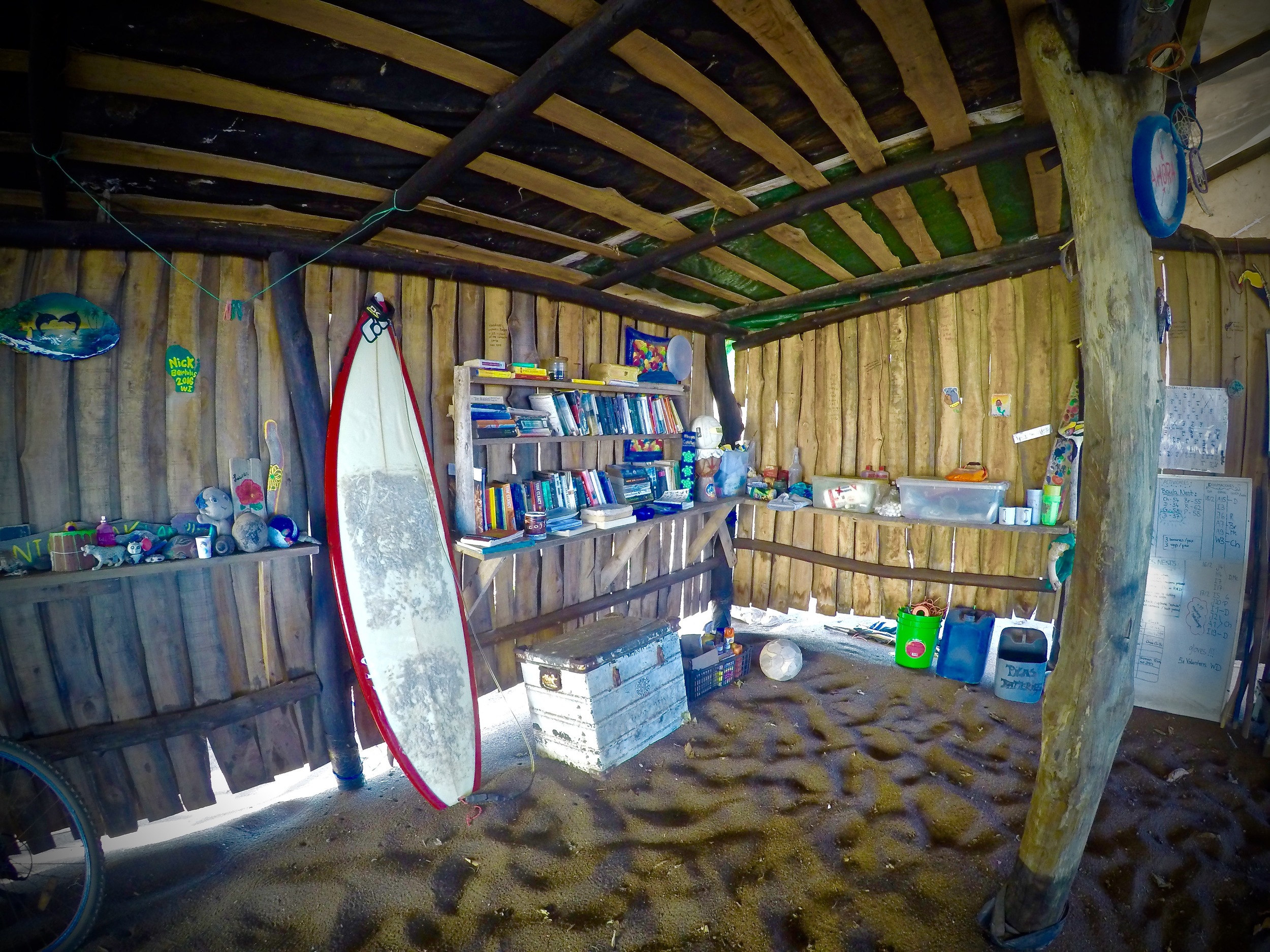 Our corner of fun where we keep all of our crafts, board games, and books to borrow. *dona