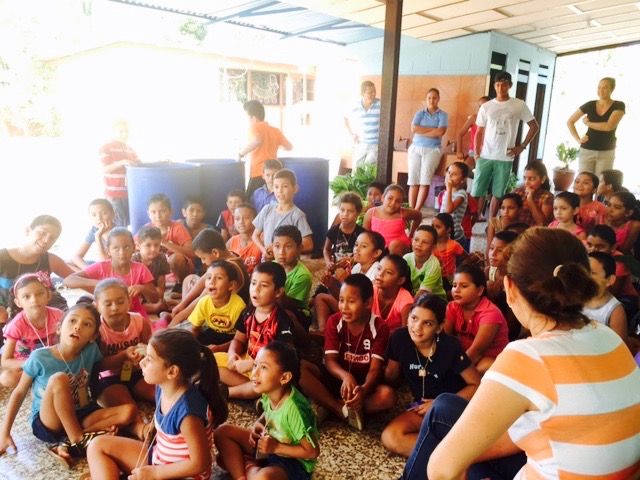 Kid's listening to a talk about where their local water comes from. 