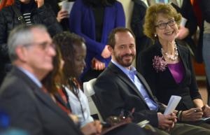From left: Portland Mayor Charlie Hales, Human Solutions board member Jo Ann Hardesty, Human Solutions executive director Andy Miller, and Commissioner Diane McKeel