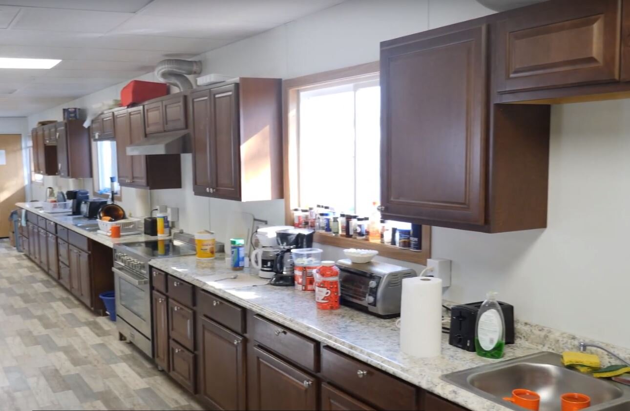 Inside the kitchen at Clackamas County’s veterans village.