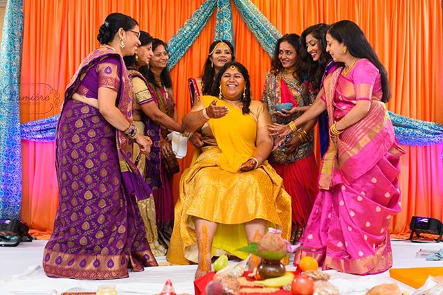 Pre-wedding celebrations have always been a big part of Indian and Pakistani weddings. The bride to be is surrounded by family who partake in applying turmeric paste and give their blessings and well wishes. This tradition has been around for centuri